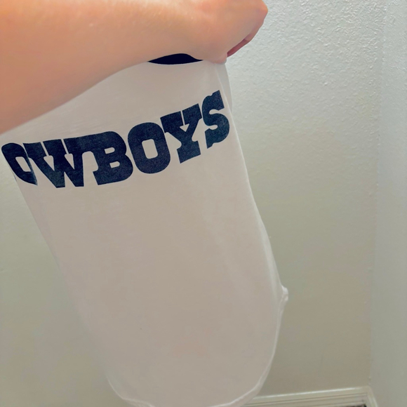 NFL Cowboys Football Tank Top S White Blue - Picture 7 of 11